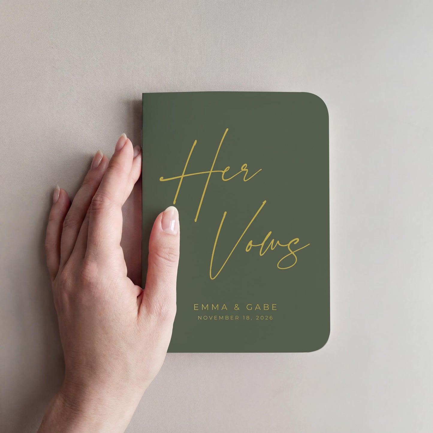 Script Wedding Vow Book Set