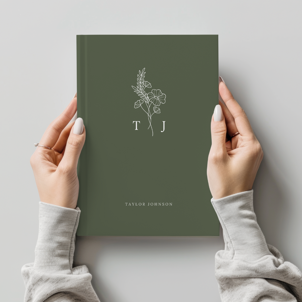 Olive Custom Journal Monogrammed Notebook Personalized Gift for Friend Name Journal Hardcover Notebook Personalized Journal for Mom Daughter Gift