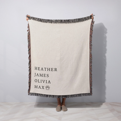 Family Woven Blanket