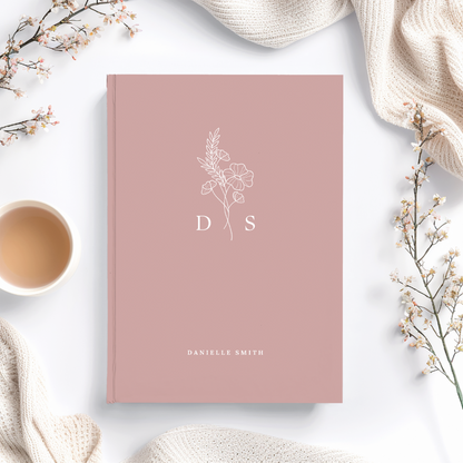 Rose Custom Journal Monogrammed Notebook Personalized Gift for Friend Name Journal Hardcover Notebook Personalized Journal for Mom Daughter Gift