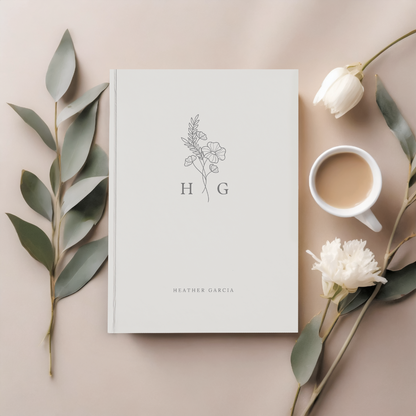 Ivory Custom Journal Monogrammed Notebook Personalized Gift for Friend Name Journal Hardcover Notebook Personalized Journal for Mom Daughter Gift