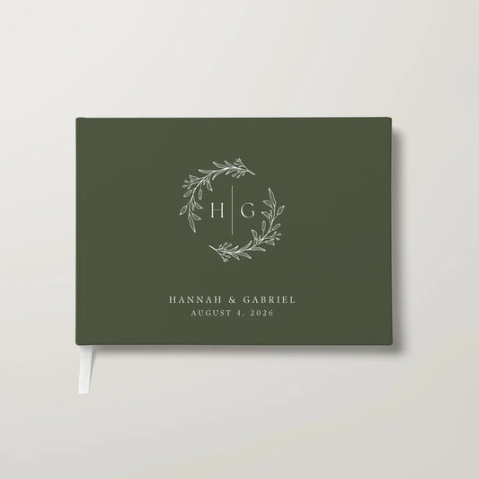 Monogram Wedding Guest Book