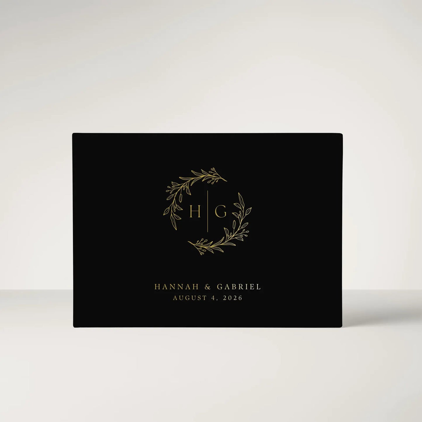 Monogram Wedding Guest Book