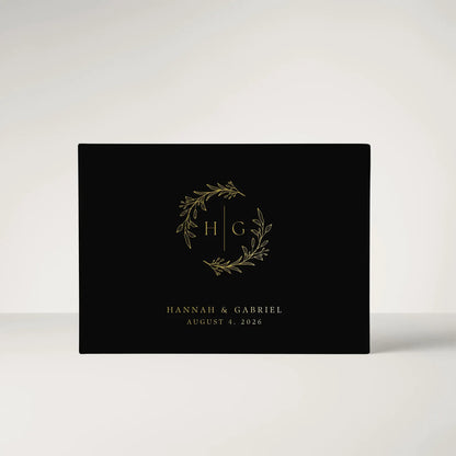 Monogram Wedding Guest Book