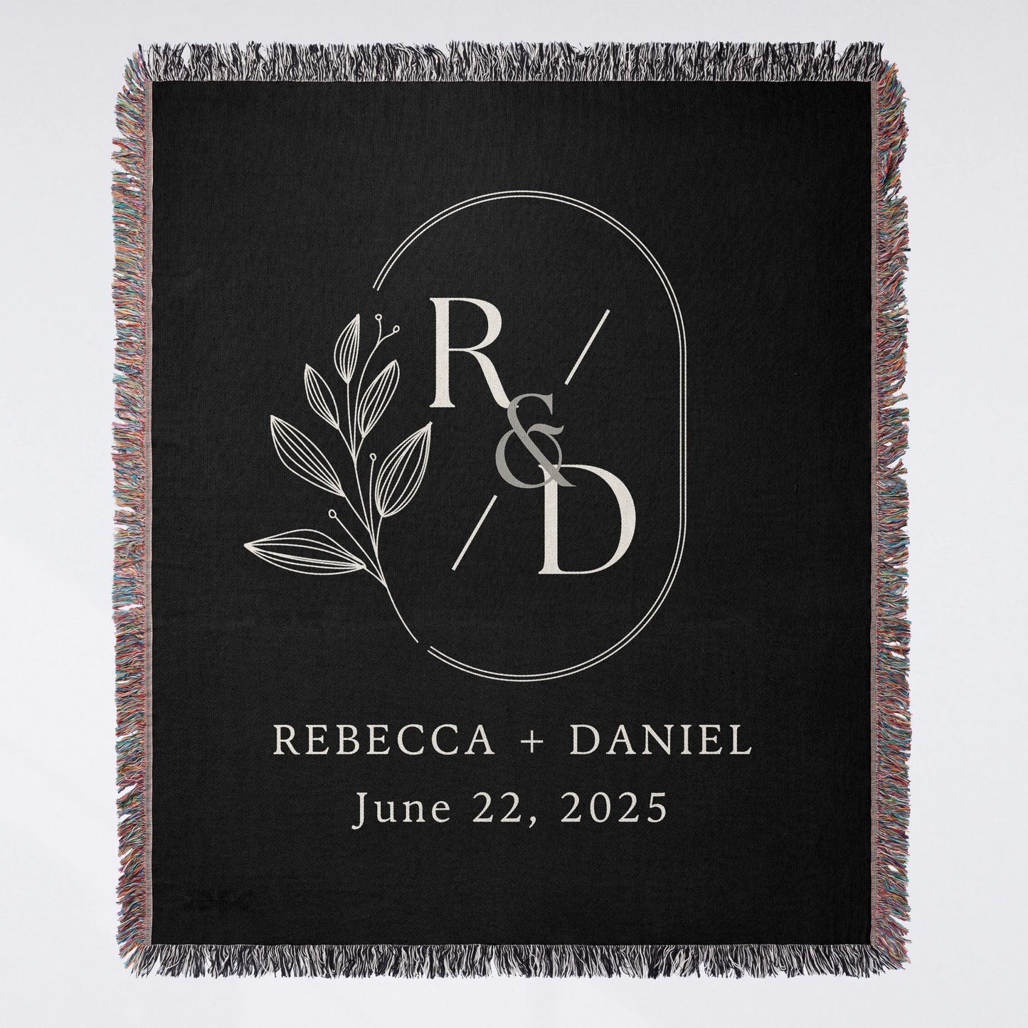 Couples Woven Monogram Blanket