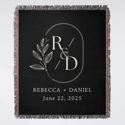 Couples Woven Monogram Blanket