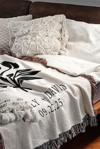Bridal Couple Woven Blanket