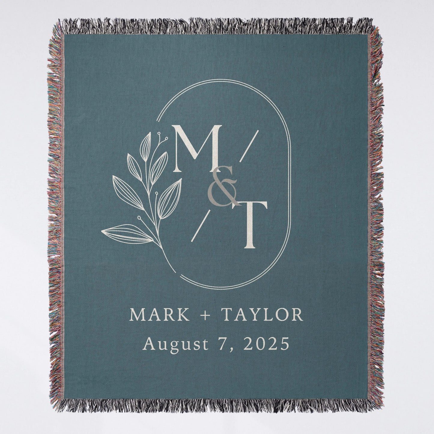 Couples Woven Monogram Blanket