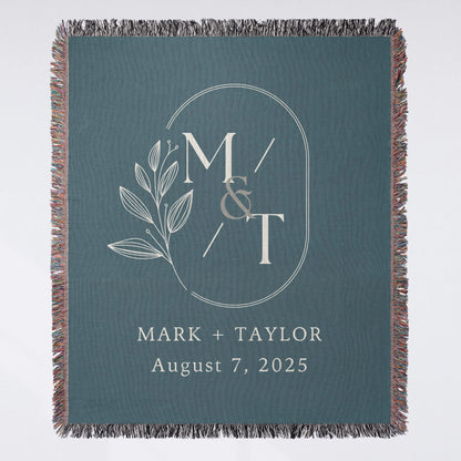 Couples Woven Monogram Blanket