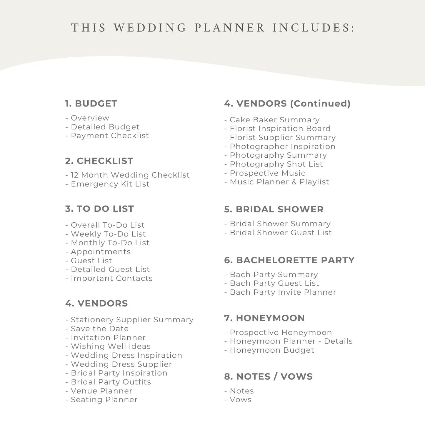 Minimalist Wedding Planner