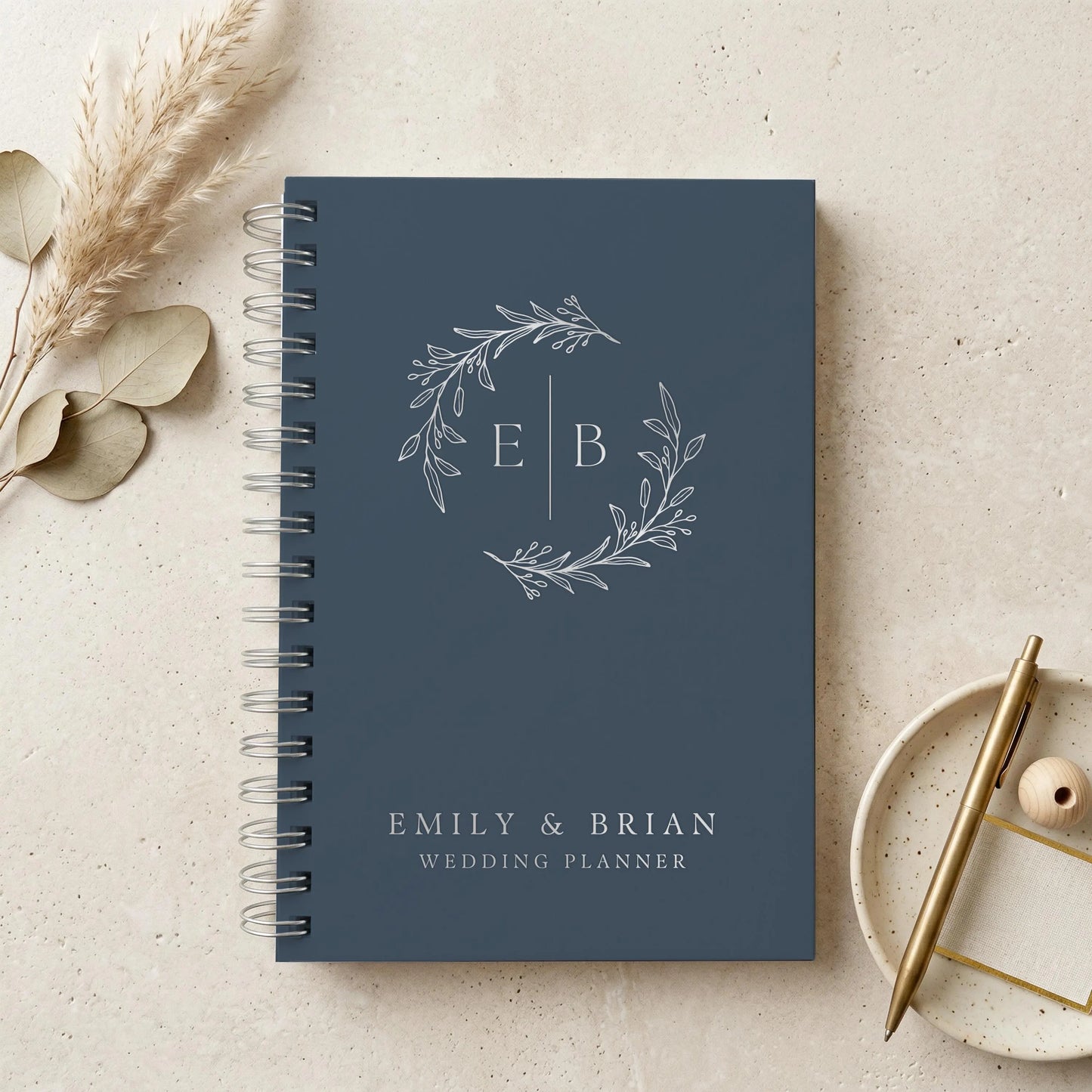 Wreath Monogram Wedding Planner