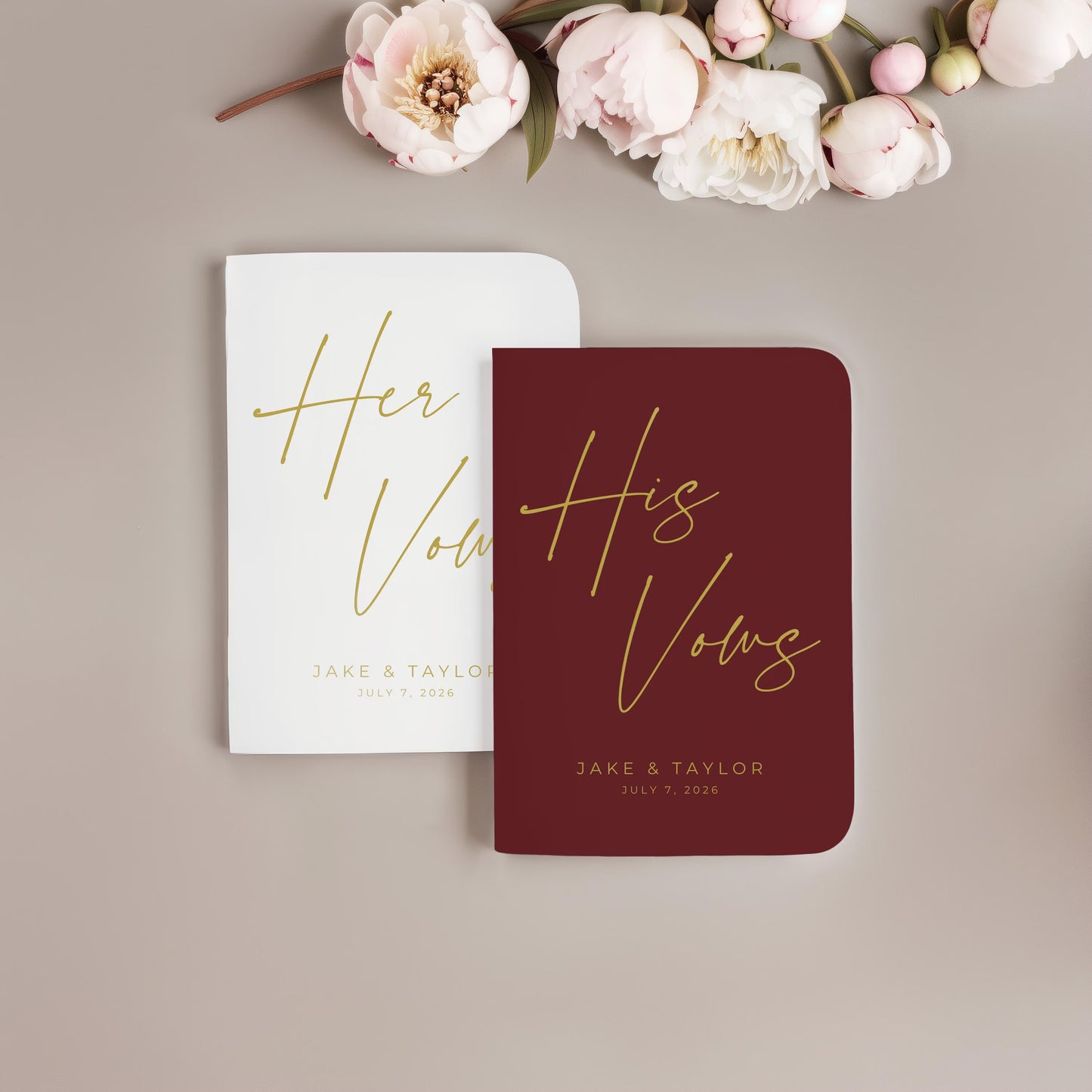 Script Wedding Vow Book Set