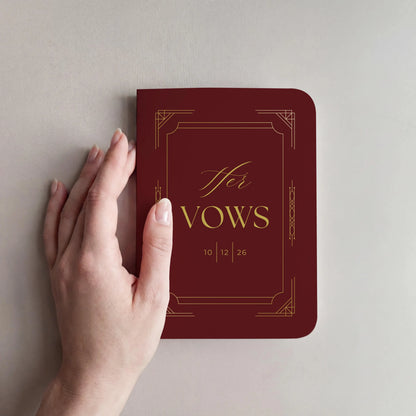 Art Deco Wedding Vow Book Set