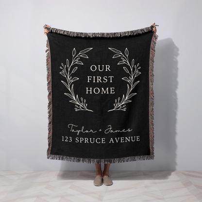 Our First Home Woven Blanket