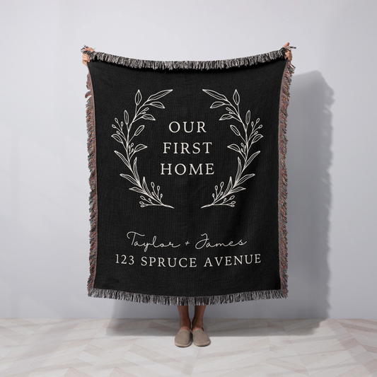 Our First Home Woven Blanket