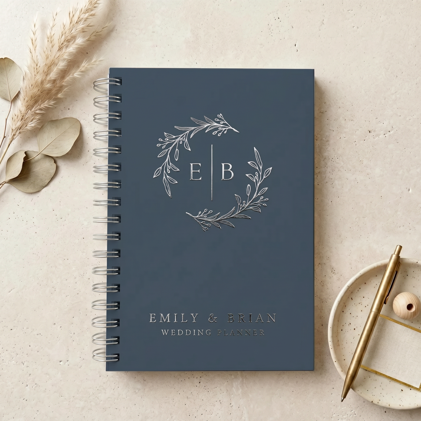 Wreath Monogram Wedding Planner